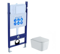 Комплект инсталляция с унитазом Aquatek Либра New компакт (INS-0000014, AQ1148N-00) ЛИБРА N-14 cm