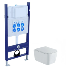 Комплект инсталляция с унитазом Aquatek Либра New компакт (INS-0000014, AQ1148N-00) ЛИБРА N-14 cm