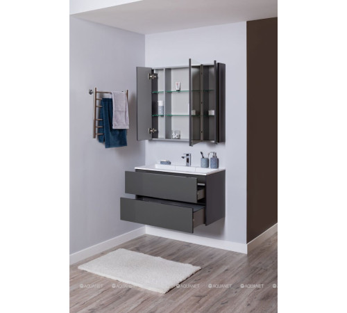 Зеркало Aquanet Алвита 90 серый антрацит 00240110