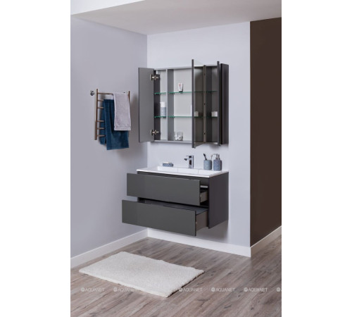 Зеркало Aquanet Алвита 90 серый антрацит 00240110