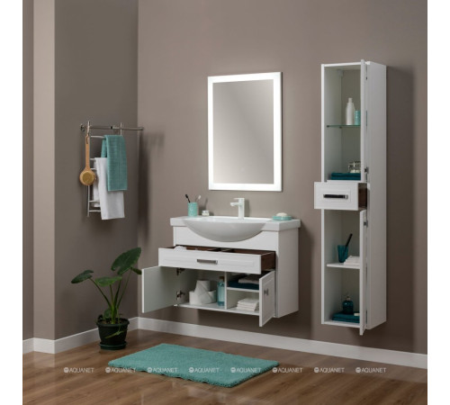 Зеркало Aquanet Монро 65x80 LED белый матовый 00243584