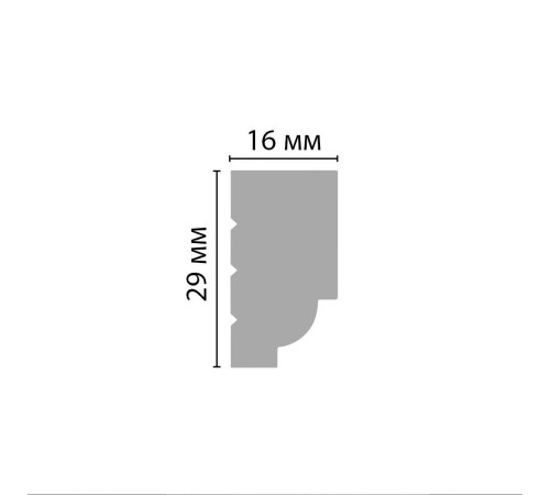 Молдинг гладкий DECOMASTER D011 дюрополимер 29х16х2000 мм D011