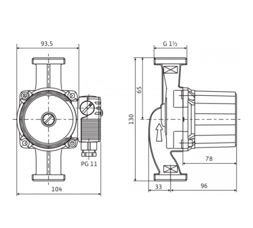 Циркуляционный насос Wilo Star-RS 25/6-130(180)-RK 2459900