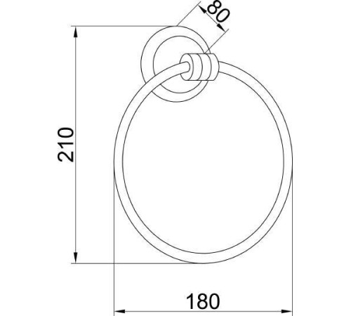 Полотенцедержатель-кольцо Boheme Hermitage хром 10384