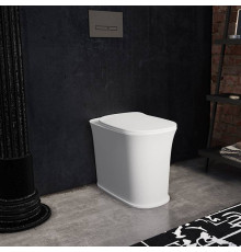 Унитаз напольный Kerasan The New Yorker 60х36.5 см приставной белый матовый 561830/569130