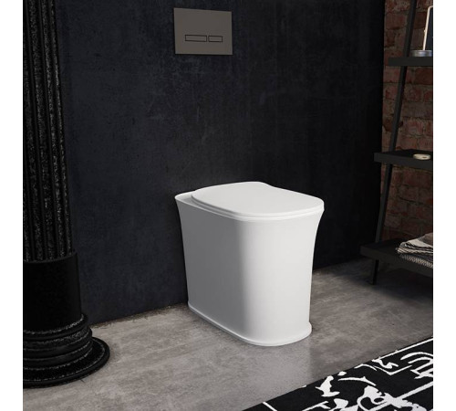 Унитаз напольный Kerasan The New Yorker 60х36.5 см приставной белый матовый 561830/569130