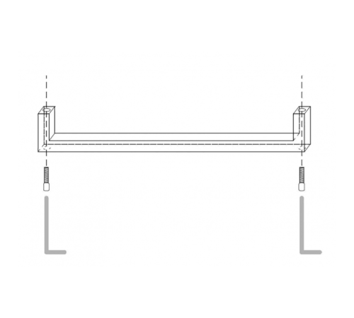 Полотенцедержатель Kerasan Cento 37.5 см фронтальный для раковин хром 911501