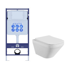 Комплект инсталляции Aquatek Лира рама Standard INS-0000012 и унитаз AQ1155-00 ЛИРА