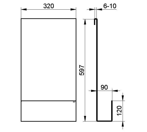 Полочка для душа KEUCO UNIVERSAL 320x100x597 мм навесная белый 24951 510000