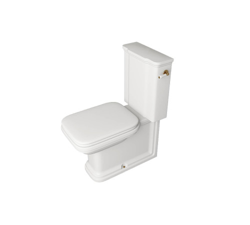 Унитаз-моноблок Kerasan Waldorf 68х40 см белый/золото 417901/411701/760391/756991