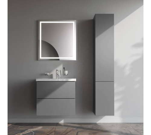 Тумба под раковину подвесная AM.PM Gem 60 см 2 ящика графит матовый M90FHX06022GM