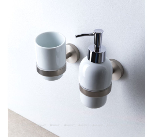 Дозатор для мыла Allen Brau Priority керамический белый/матовый никель 6.31006-BN