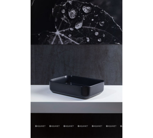 Раковина накладная Allen Brau FANTASY Quad 500x360 мм черный матовый 4.11021.31