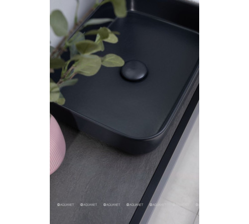 Раковина накладная Allen Brau FANTASY Quad 500x360 мм черный матовый 4.11021.31