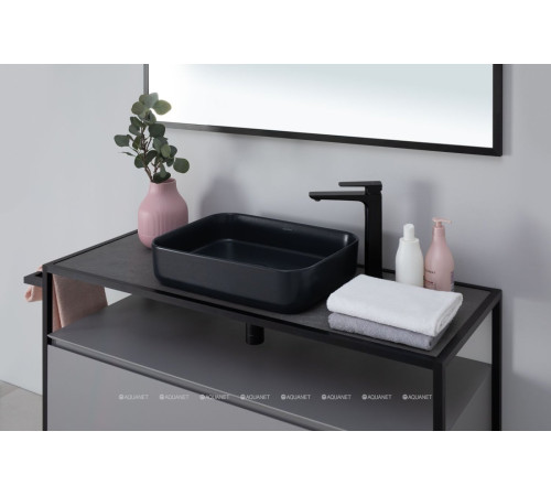 Раковина накладная Allen Brau FANTASY Quad 500x360 мм черный матовый 4.11021.31