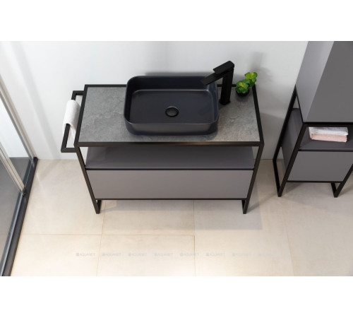 Раковина накладная Allen Brau FANTASY Quad 500x360 мм черный матовый 4.11021.31