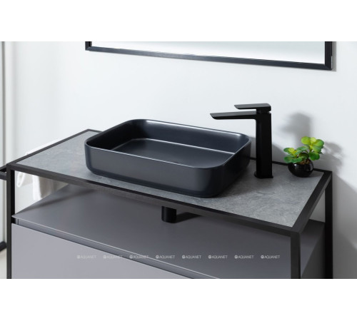 Раковина накладная Allen Brau FANTASY Quad 500x360 мм черный матовый 4.11021.31