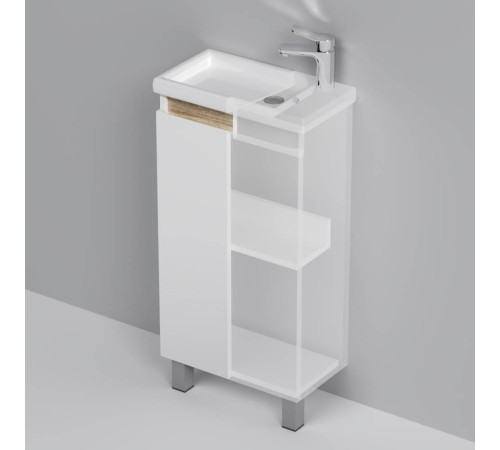 Тумба под раковину напольная AM.PM X-Joy 45 см 1 дверца белый глянец M85AFSX0451WG