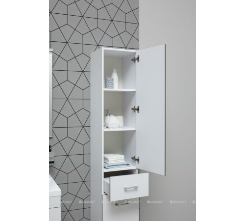 Пенал напольный Aquanet Верона 35 белый матовый 00272426