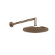 Верхний душ Gessi 250 мм с настенным держателем 348 мм Copper Brushed PVD 63348#708