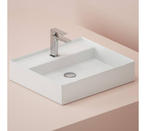 Раковина накладная Artceram Scalino 55х48 см без перелива белый матовый SCL007 05 00