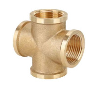 Крестовина резьбовая латунная Smart Install 1 ВВВВ 52643S