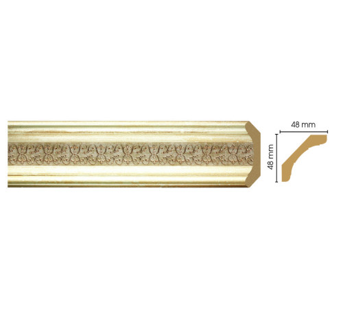 Плинтус потолочный DECOMASTER 167-281 48х48х2400 мм 167-281