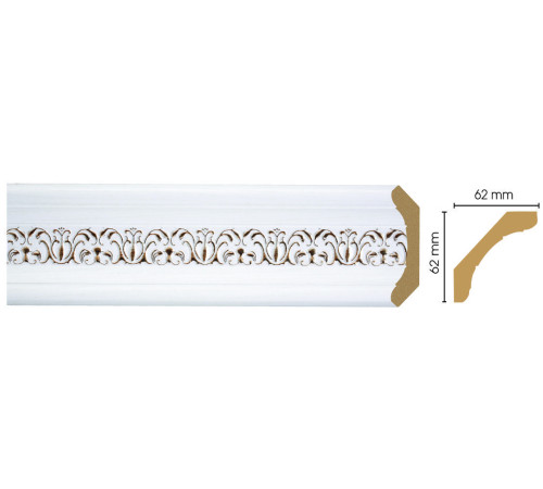 Плинтус потолочный DECOMASTER 168-118 62х62х2400 мм 168-118