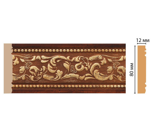 Молдинг DecoMaster 150-1084 ДМ 80х12х2400 мм 150-1084 ДМ