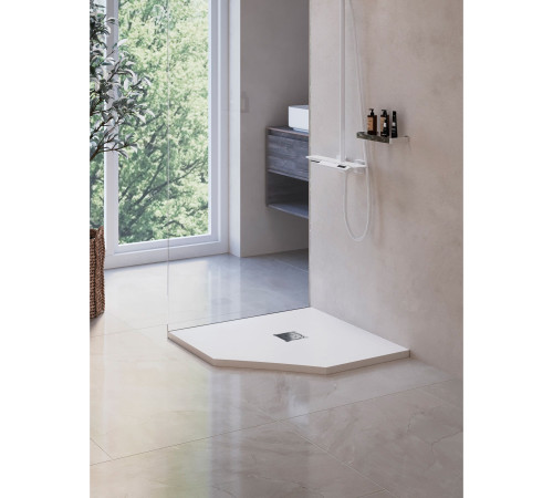 Душевой поддон трапеция RGW Stone Tray ST/T-W 800x800 мм белый 16155088-01