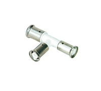 Тройник пресс переходный HENCO PVDF белый 32x26x26 мм 11PKW-322626