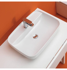 Раковина накладная Kerasan Tribeca 60х43 см 1 отверстие белый 514001