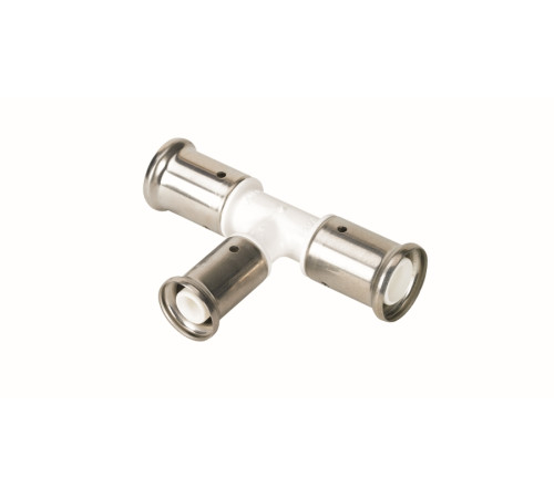 Тройник пресс переходный Henco 26x20x26 белый 10PKW-262026