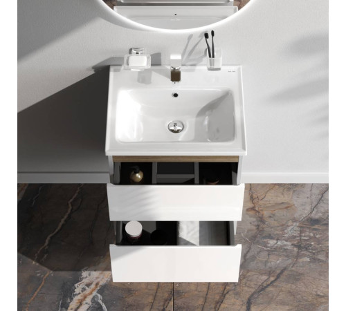 Тумба под раковину подвесная AM.PM X-Joy 55 см 2 ящика белый глянец M85AFHX0552WG