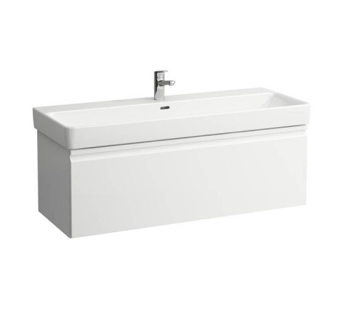 Тумба с раковиной Laufen Pro S 116x45x39.5 см подвесная 1 ящик белый матовый 8.1496.5.000.104.1/4.8356.2.096.463.1