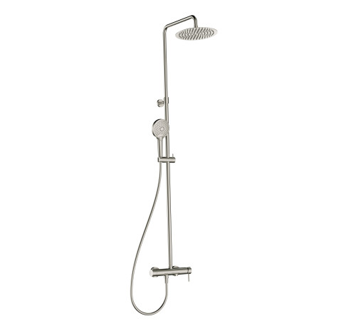 Душевая система со смесителем AQUAMET Ø250 мм излив никель шлифованный AQM8011BN