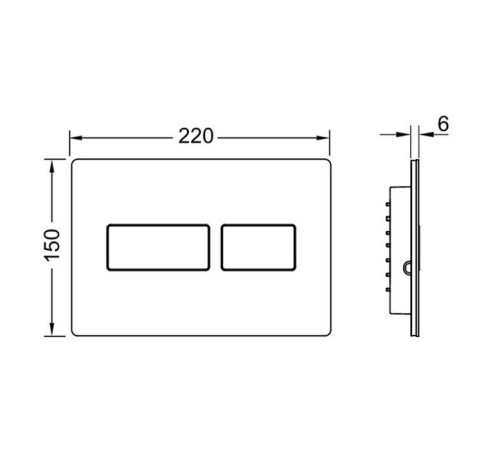 Лицевая панель клавиши смыва TECEsolid для унитаза черная матовая 9240416