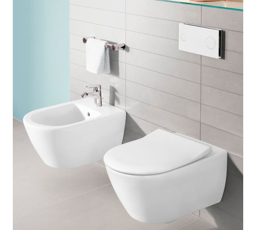 Сиденье для унитаза Villeroy & Boch Subway 2.0 SlimSeat SoftClosing белый 9M78S101
