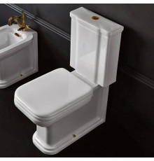 Унитаз-моноблок Kerasan Waldorf 68х40 см белый/бронза 411701/418101/750993/760393