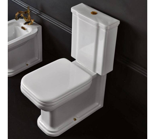 Унитаз-моноблок Kerasan Waldorf 68х40 см белый/бронза 411701/418101/750993/760393