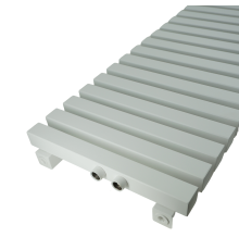 Радиатор стальной KZTO Quadrum 40 H 300 18 секций нижнее правое подключение Белый муар QUD40H30018RRAL1T104S9016