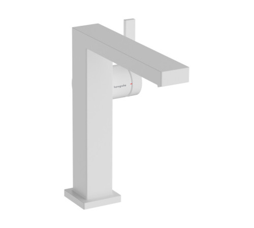 Смеситель для раковины Hansgrohe Tecturis E 150 Fine CoolStart с клапаном push-open матовый белый 73040700
