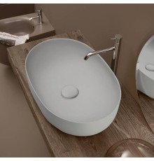 Раковина накладная Kerasan Nolita 60х40 см без отв. светло-серый 534359