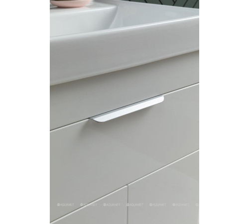 Тумба под раковину Aquanet Ирис new 60 подвесная 1 ящик 2 фасада белый глянец 00310148