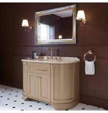 Комплект мебели Tiffany World York Nuovo 130 см напольный Pennellato Oro мрамор Diano 3 отв. YOR4130-PO/S53bi/YORM130-1/DNR/h2/3F