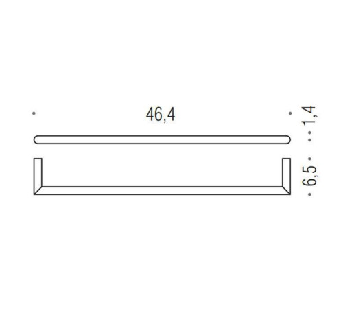 Полотенцедержатель Colombo Design Mini 46 см PVD нержавеющая сталь B4010.HPS1