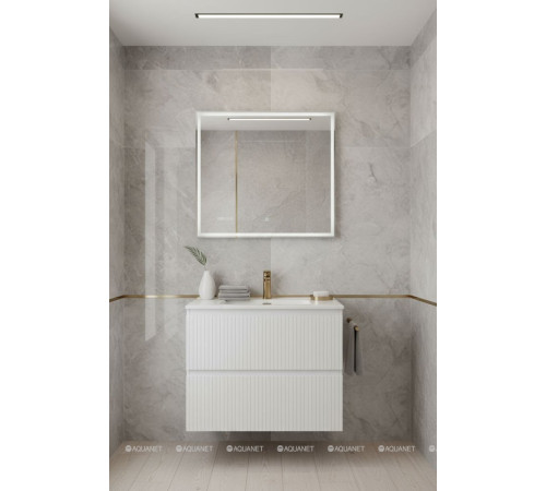 Тумба под раковину Aquanet Джейн 80 (Flat) белый матовый 00335424