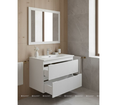 Тумба под раковину Aquanet Джейн 80 (Flat) белый матовый 00335424