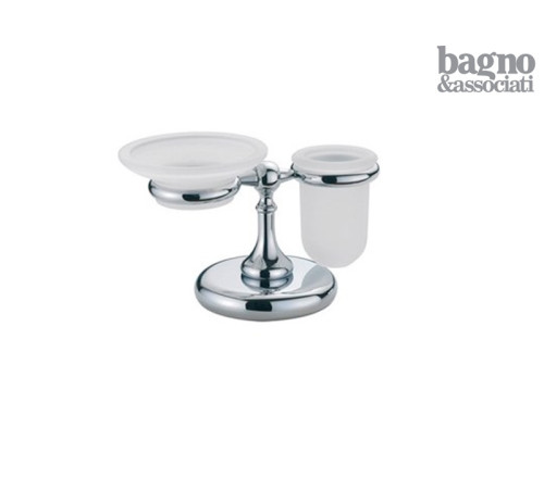 Набор настольный Boheme Reece мыльница и стакан сатиновое стекло хром RE 773.51
