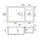 Кухонная мойка Omoikiri Tedori 86-2-LB-SA 86x50 см бежевый 4993934